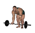 Reverse Row - Bent Over EZ Bar Narrow Stance